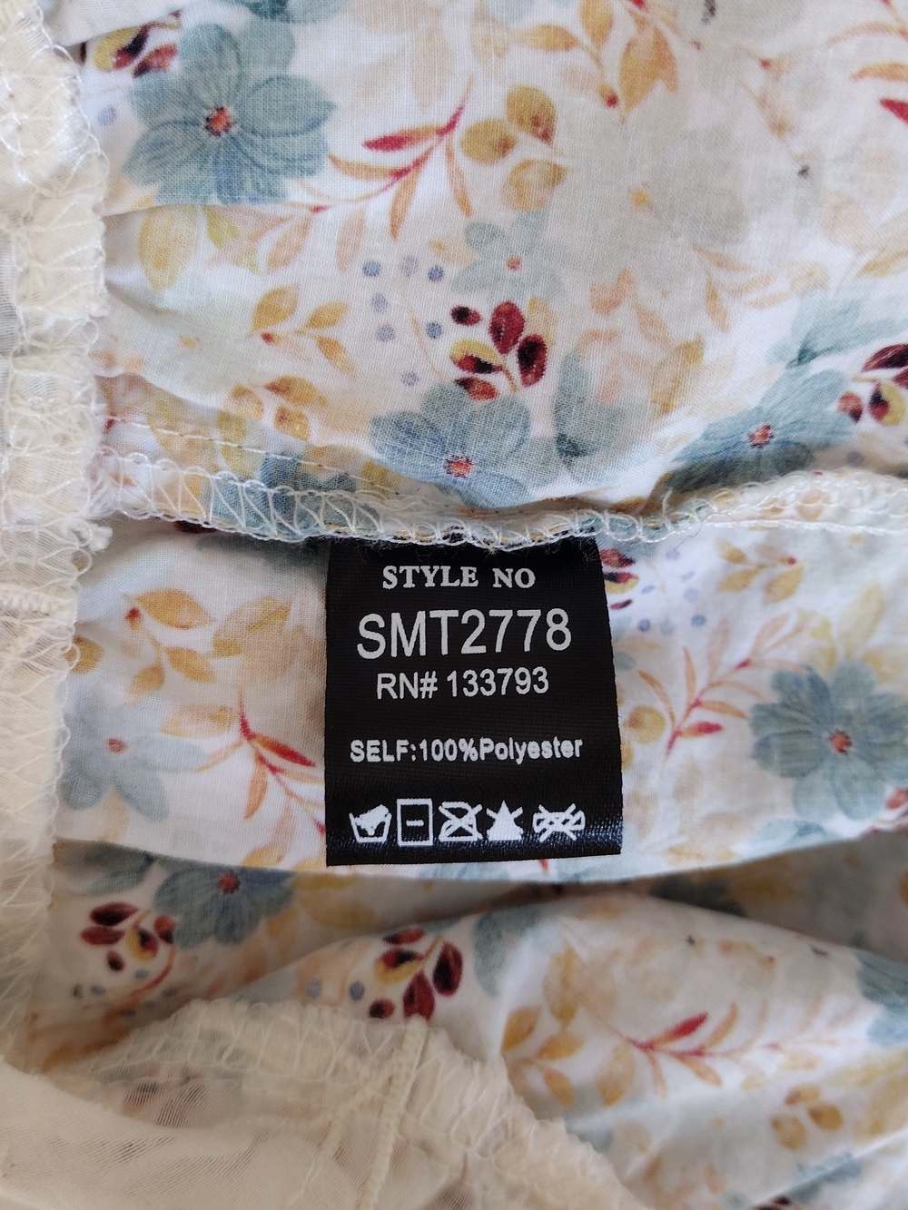 NWOT POL Floral Patchwork Lace Shacket in Cream & Teal - Picture 14 of 15